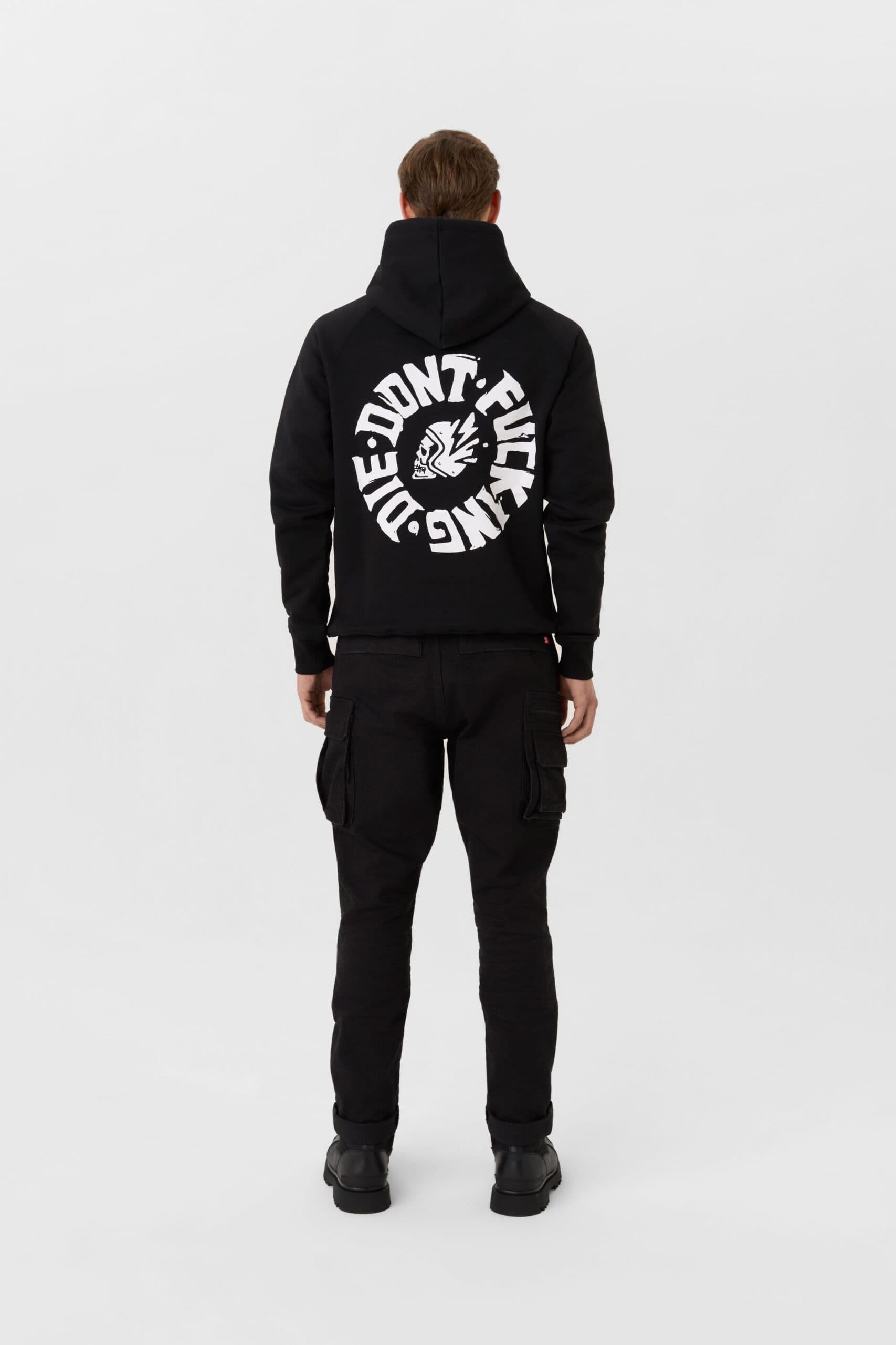 MAX DON’T DIE BLACK – Oversized Biker Hoodie, Unisex