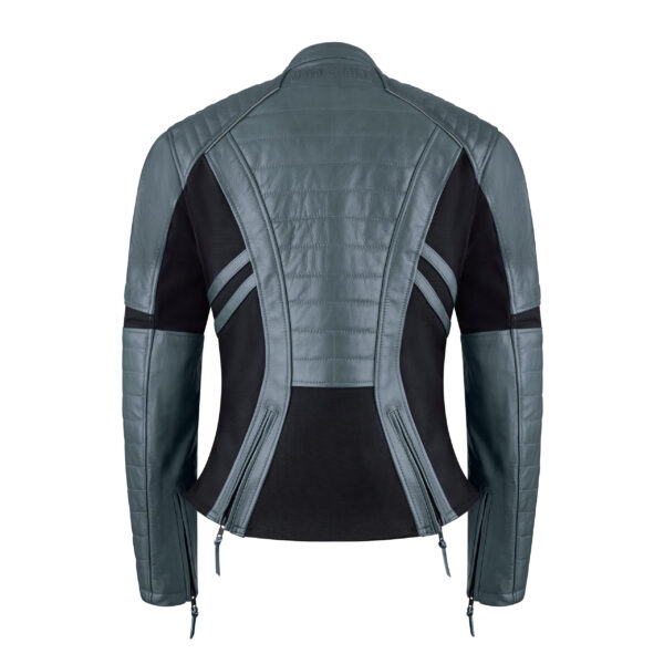 Amelia Grey Leather Jacket