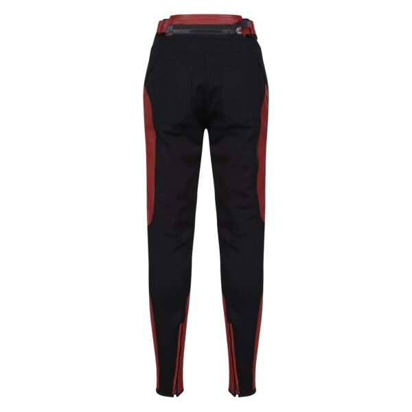 Fiona Red Leather Trousers