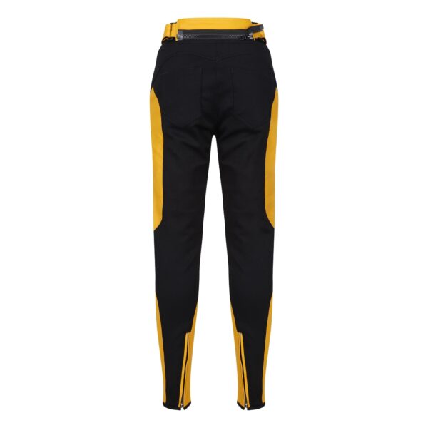 Fiona Yellow Leather Trousers