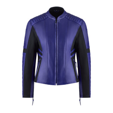Amelia Purple Leather Jacket