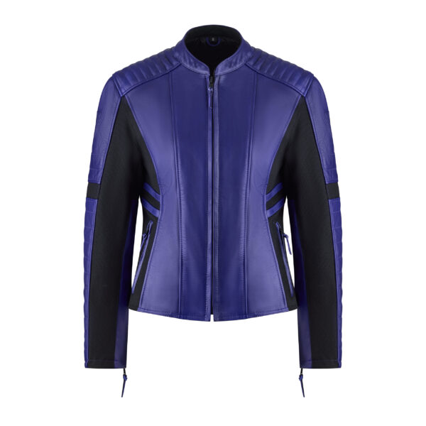 Amelia Purple Leather Jacket