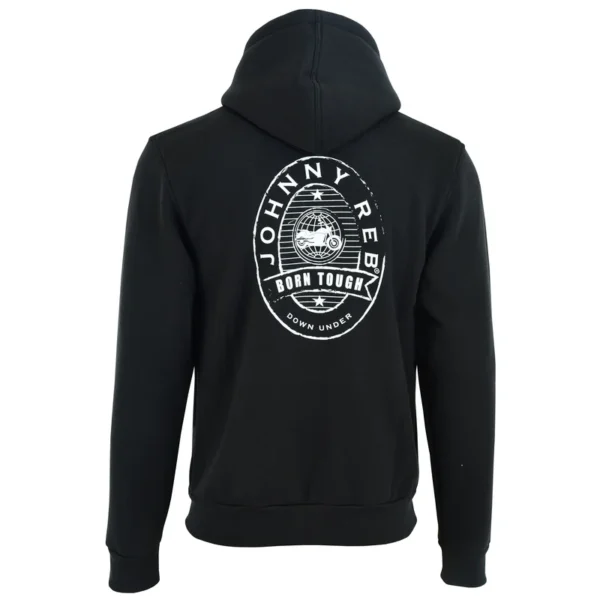 Meeste Distressed Logo Full-Zip Hoodie