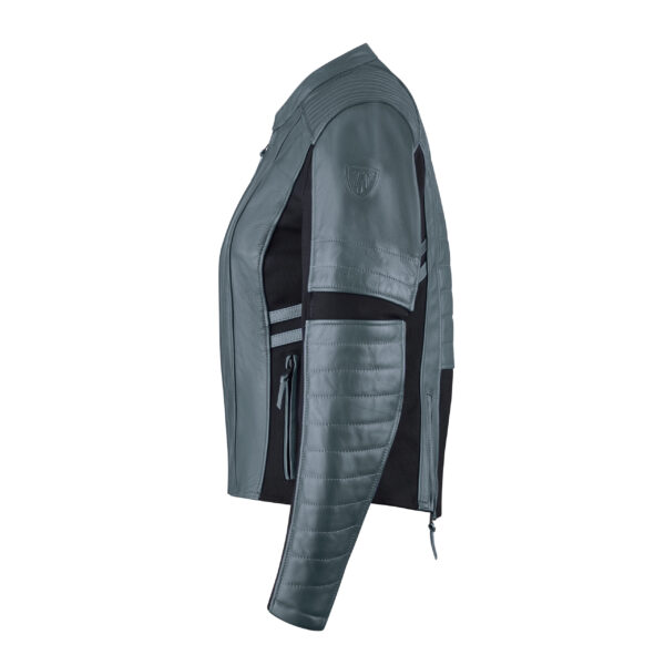 Amelia Grey Leather Jacket