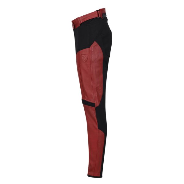 Fiona Red Leather Trousers