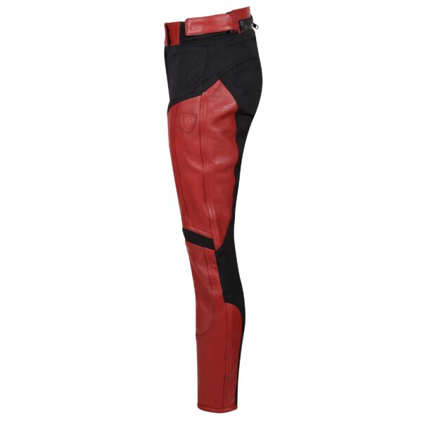 Fiona Red Leather Trousers