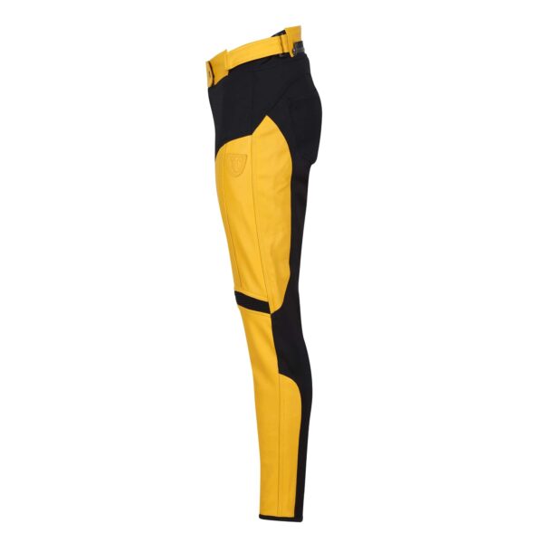 Fiona Yellow Leather Trousers