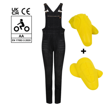 Daisy Black Dungaree
