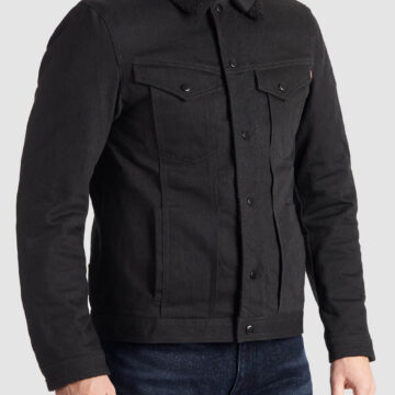 HUSKY JACKET BLACK – Sherpa Trucker Motorcycle Jacket Unisex