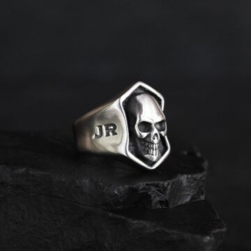 Skull Shield Ring - Silver