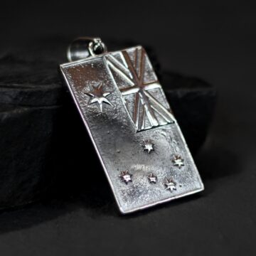 Aussie Flag Pendant - Silver