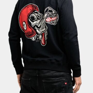 JOHN SKULL 01 - Biker Sweatshirt Regular Fit,  Unisex