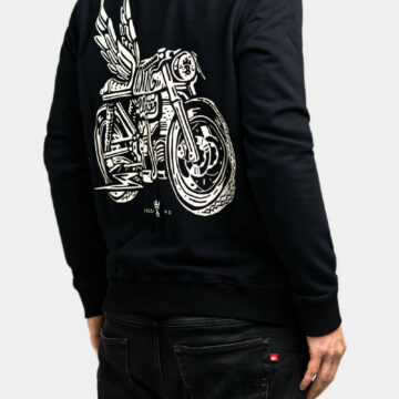 JOHN WING 01 - Biker Sweatshirt Regular Fit,  Unisex