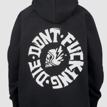 MAX DON’T DIE BLACK – Oversized Biker Hoodie, Unisex