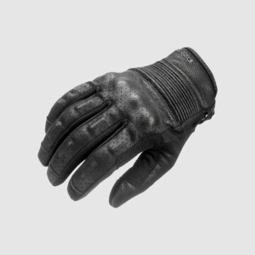ONYX BLACK - Leather Motorcycle Gloves