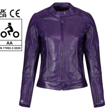 Valerie Purple Leather Jacket