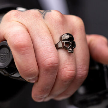 BOBHEAD Black Skull Ring