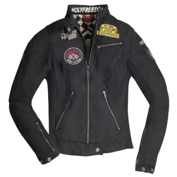 WOMAN WAXED BLACK JACKET