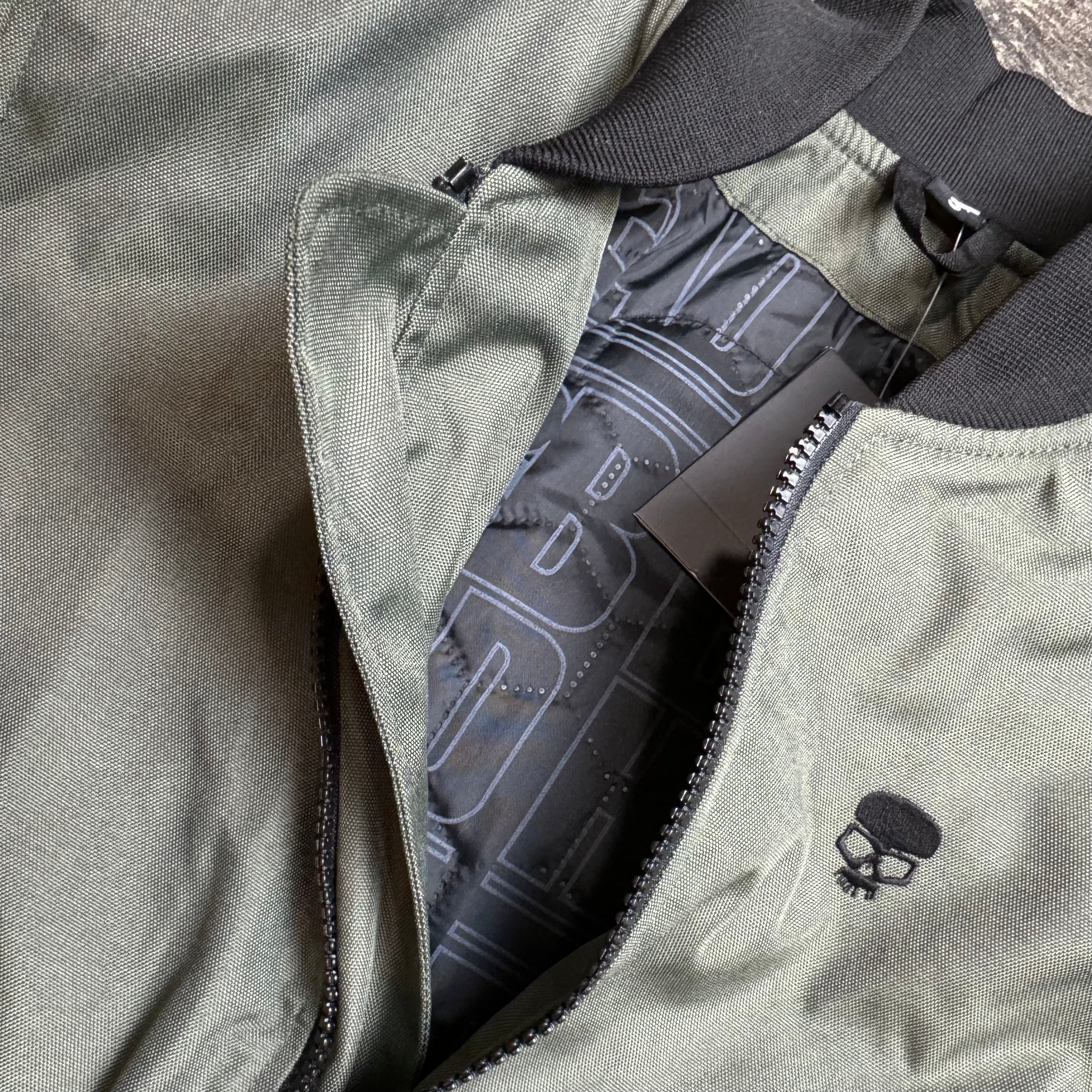 Mootorratta jakk Kaitsev tekstiil Alpha Bomber Green | Soomustatud AAA