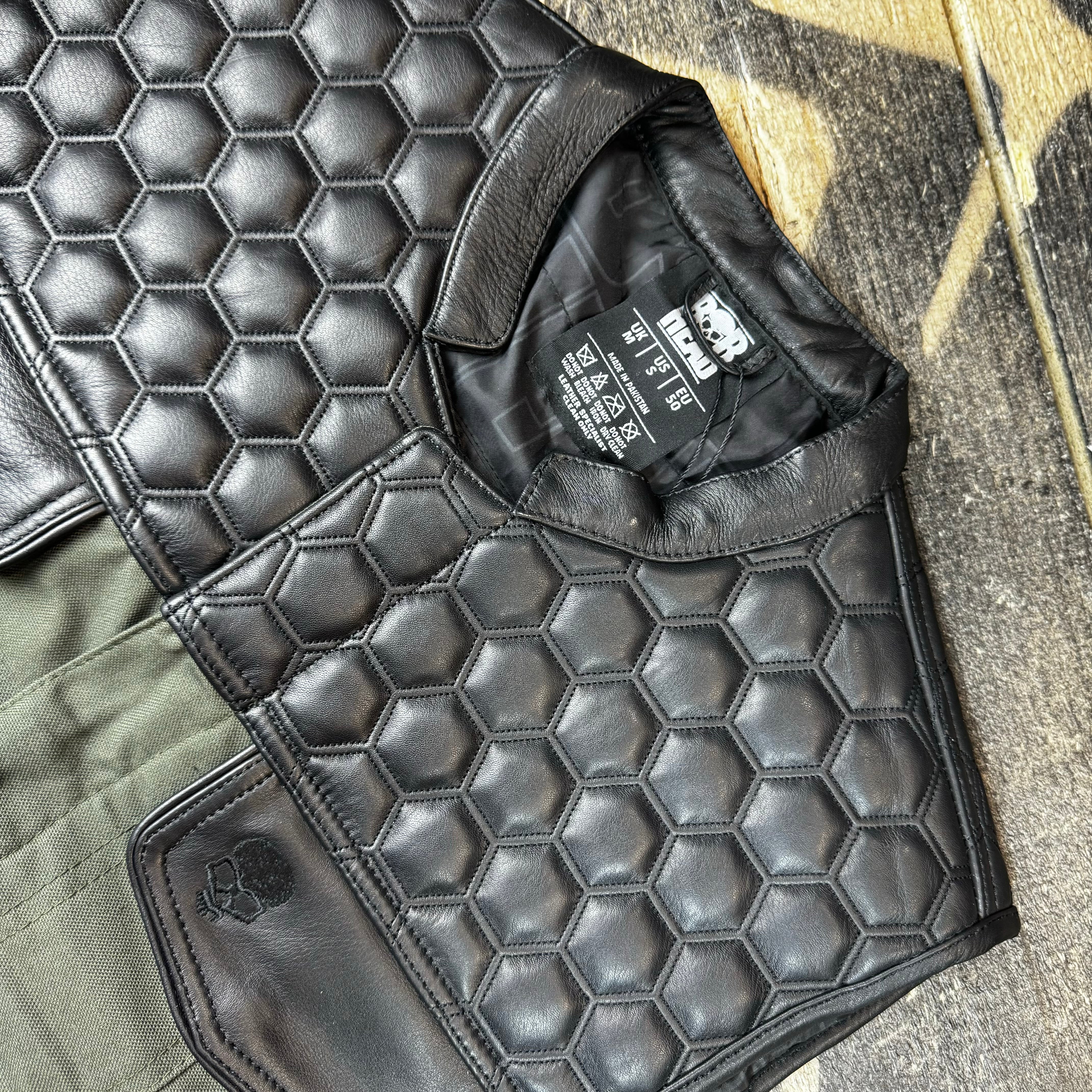 Mootorratta Cut Alpha Hex Leather & Denim