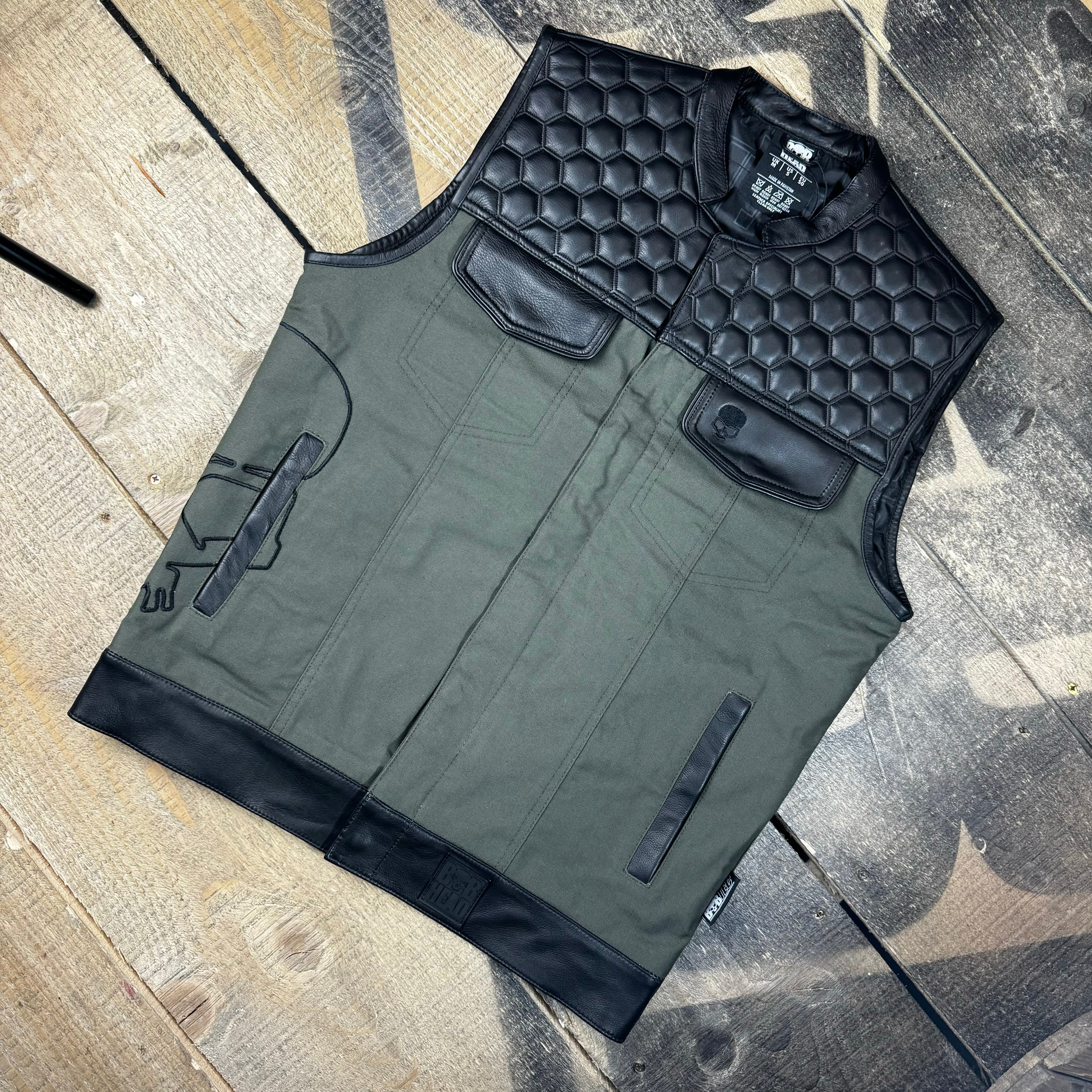 Mootorratta Cut Alpha Hex Leather & Denim