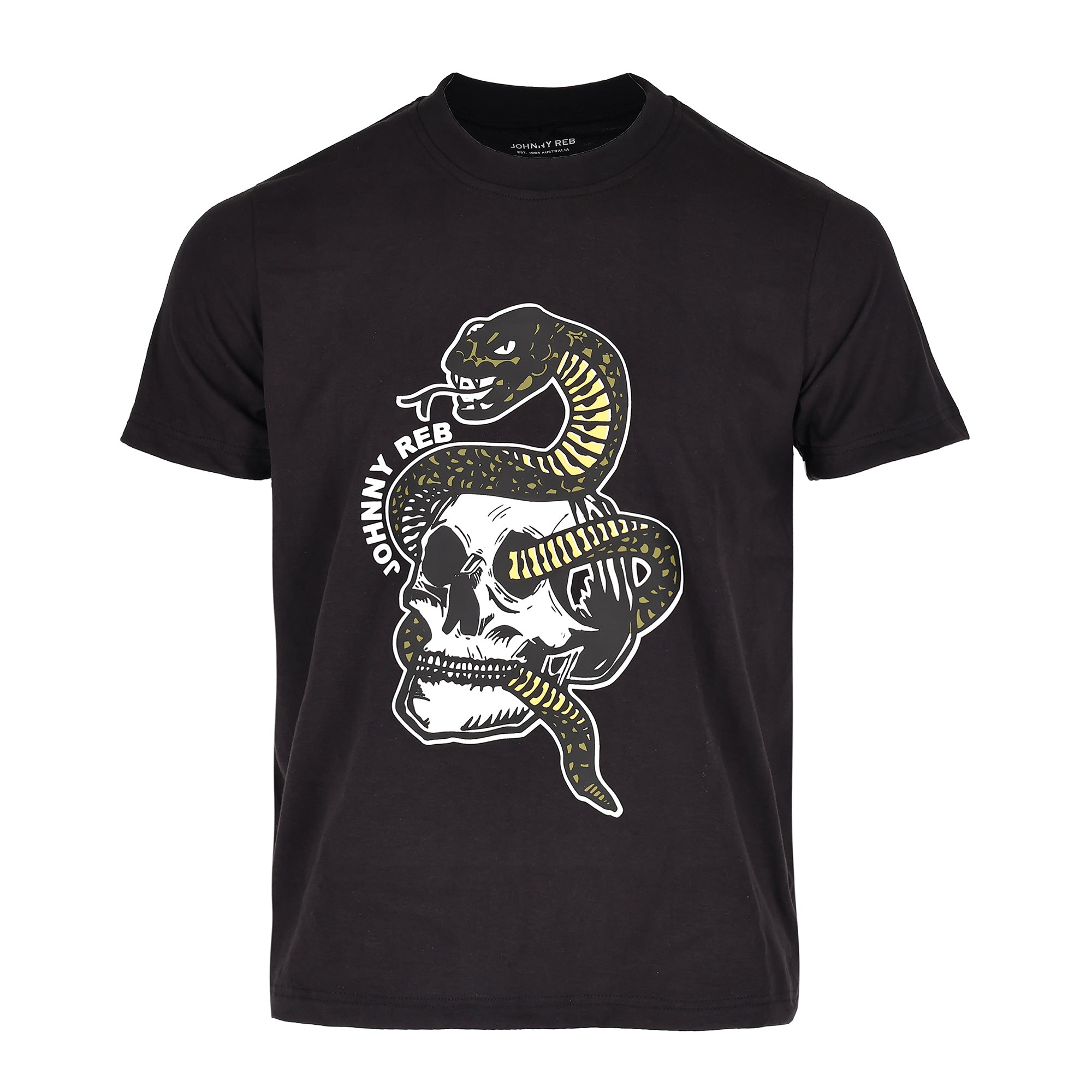 Johnny Reb Snake & Skull T-Shirt - Olive