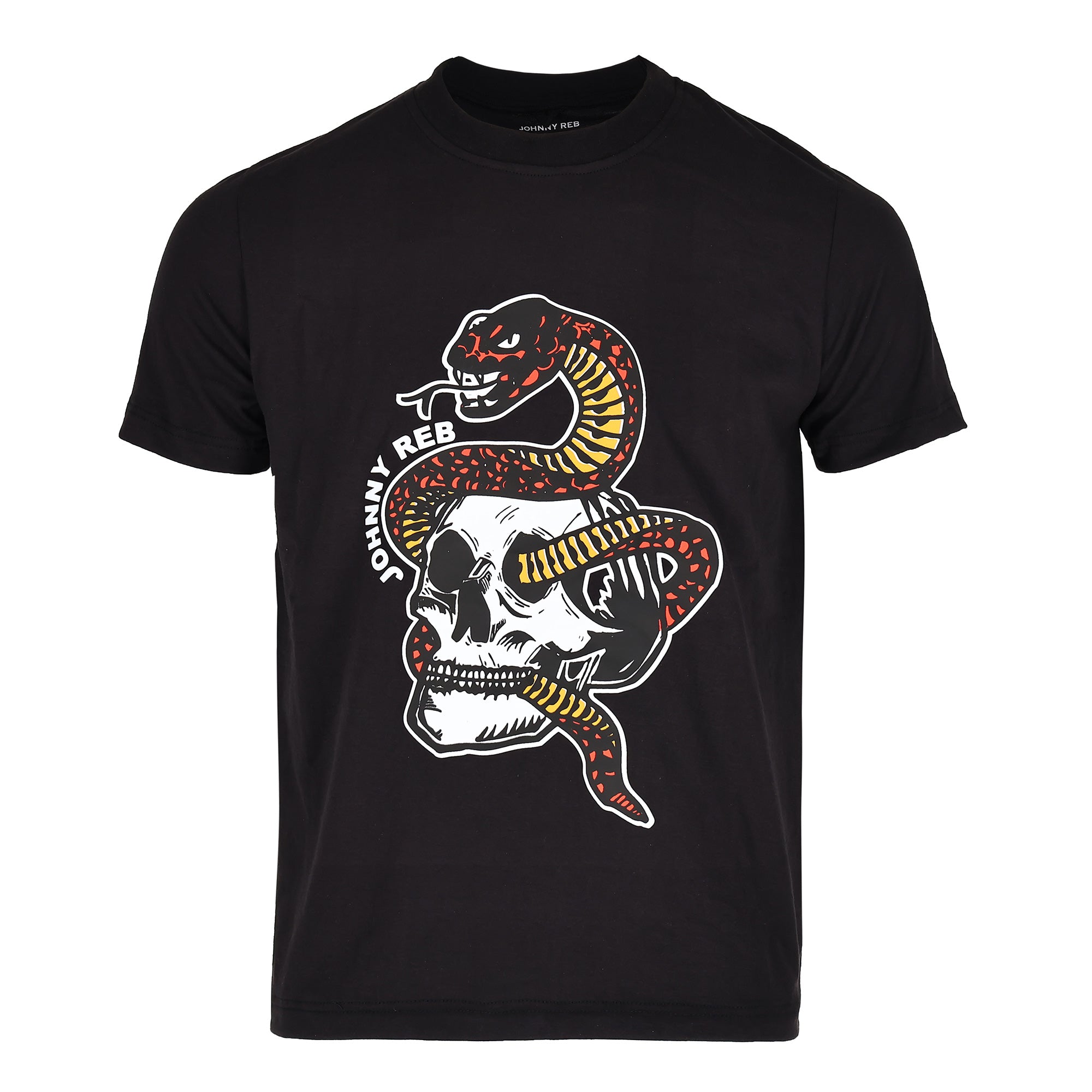 Johnny Reb Snake & Skull T-Shirt - Red