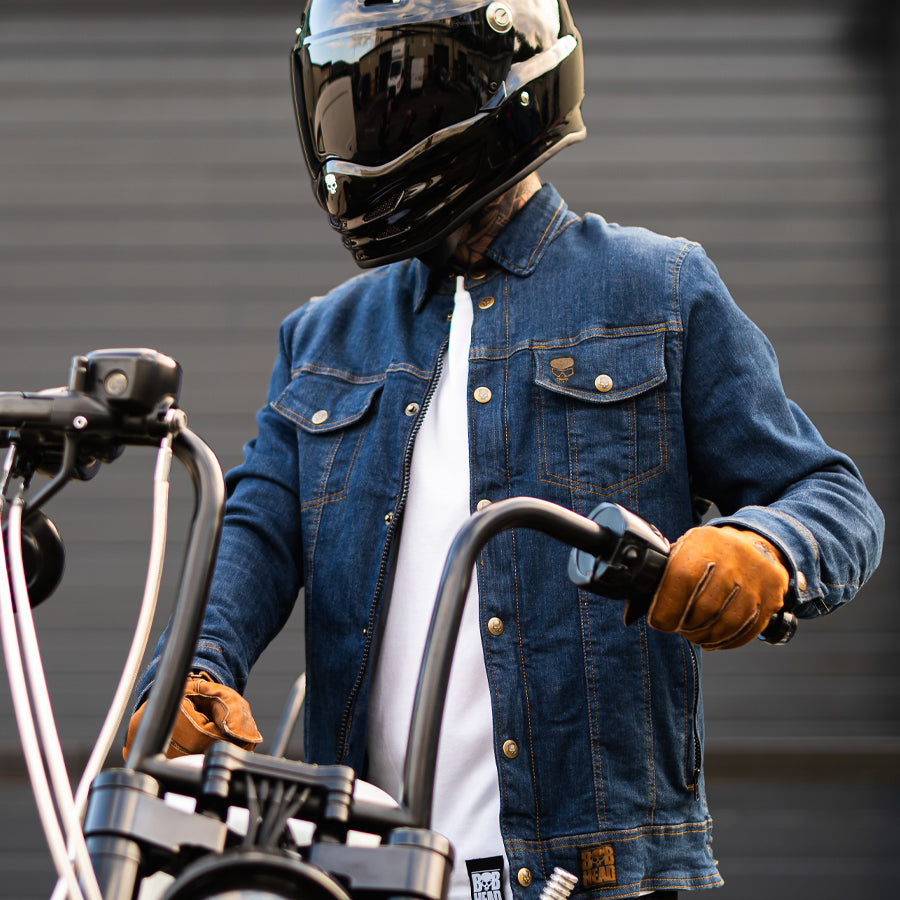 Motorcycle Protective Shirt Blue Morgan | Armored AAA
