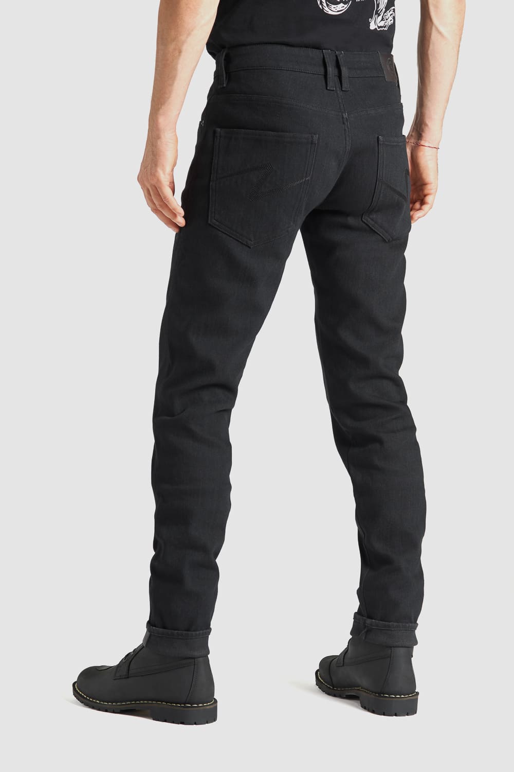 STEEL BLACK 02 - Meeste mootorratta teksad Slim-Fit Dyneema®