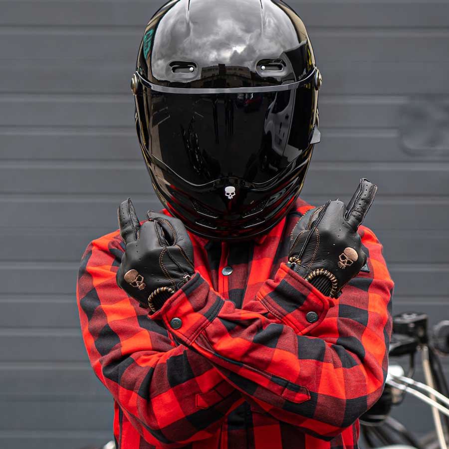 Motorcycle Helmet Reaper Black Fiberglass | DOT & ECE